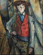 Paul Cezanne Boy in a Red Waistcoat oil painting on canvas